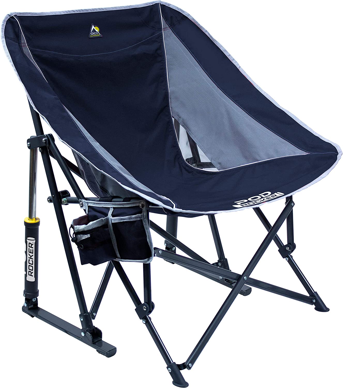 GCI Outdoor Pod Rocker Collapsible Rocking Chair， Indigo Blue