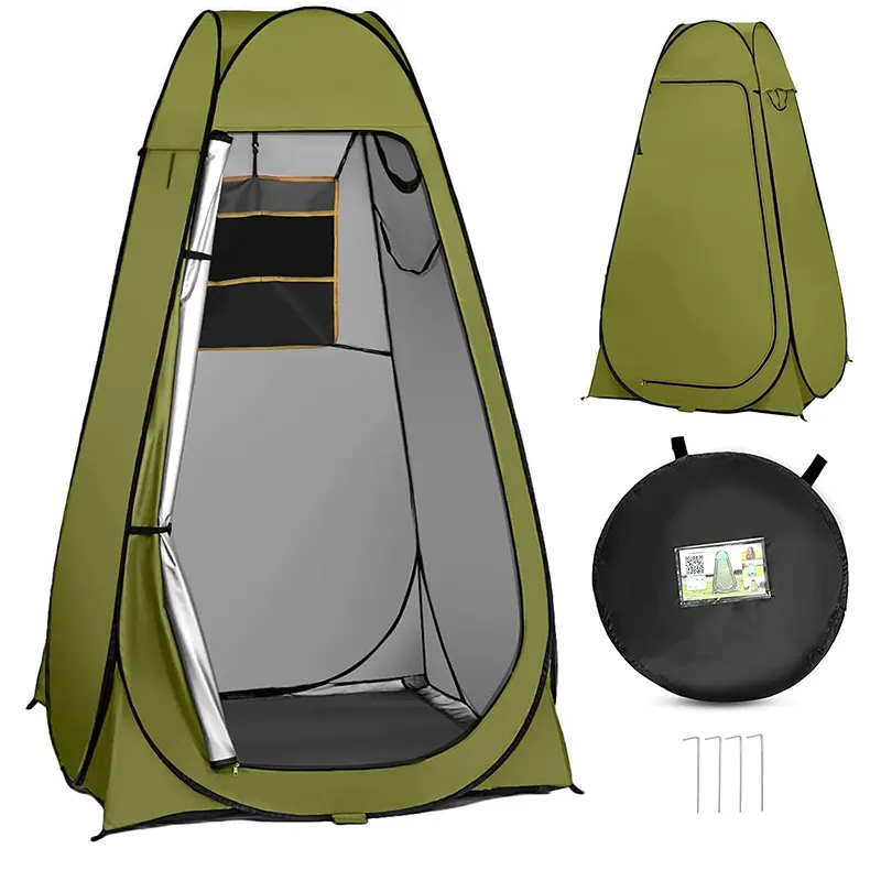 Hiking Camping Shower Tent Pop Up Privacy Tent Camping Portable Toilet Tent Outdoor Camp Bathroom