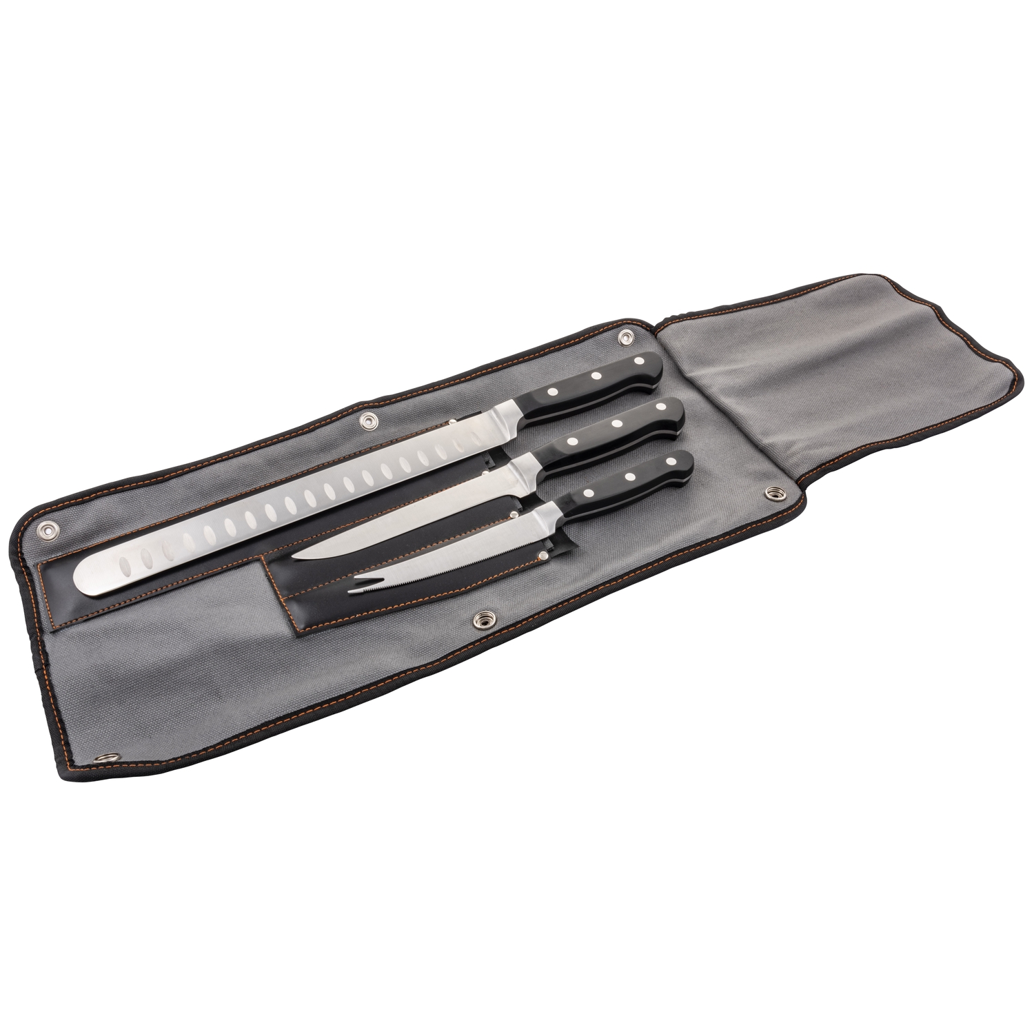 Oklahoma Joes Blacksmith Stainless Steel Black/Silver Grilling Knife Set 3 pc