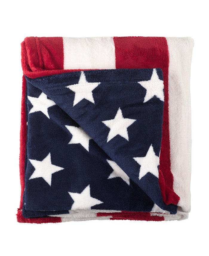 Saro Lifestyle American Flag Throw， 50