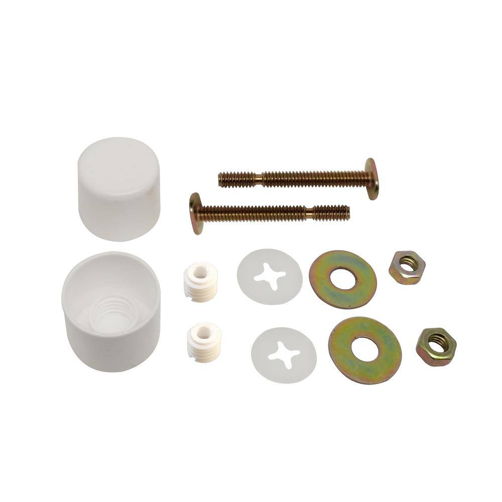 Everbilt 14 in. x 2-14 in. Toilet Bolts with Caps 1000055038