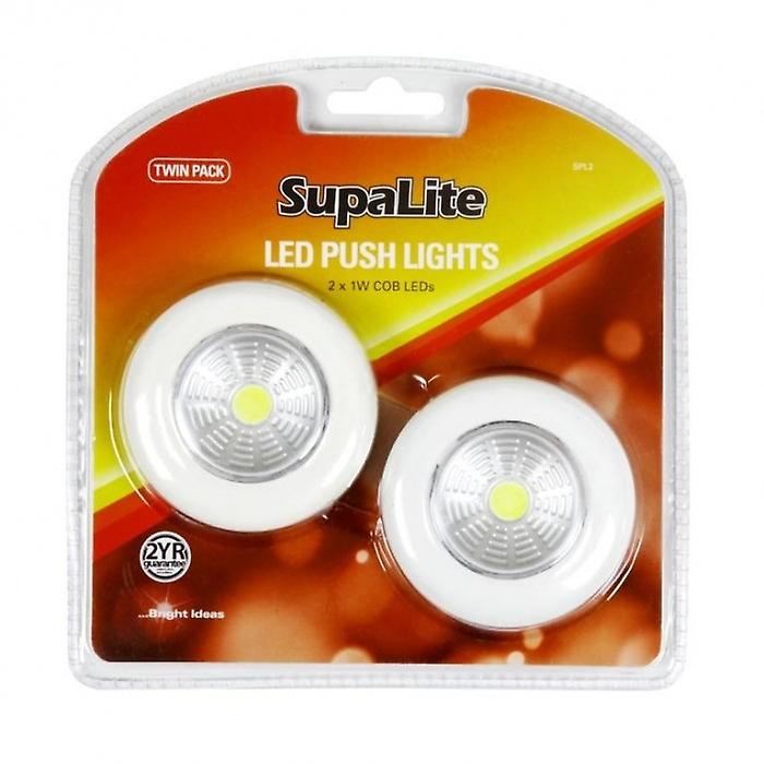 SupaLite LED Push Light (Pack Of 2)