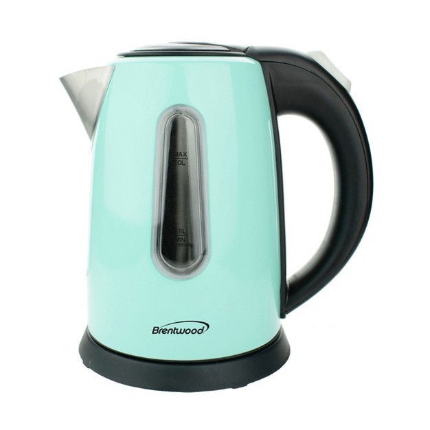 Brentwood 1 Liter Stainless Steel Cordless Electric Kettle In Blue