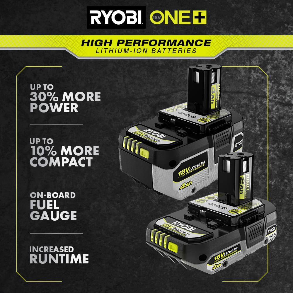 RYOBI ONE+ 18V HIGH PERFORMANCE Lithium-Ion (2) 4.0 Ah and (2) 6.0 Ah Batteries PBP2004-PBP2007