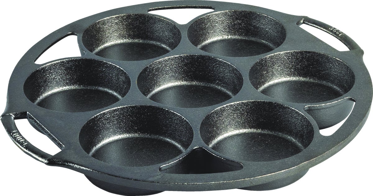 Lodge Cast Iron Biscuit Mini Cake Baking Pan Black