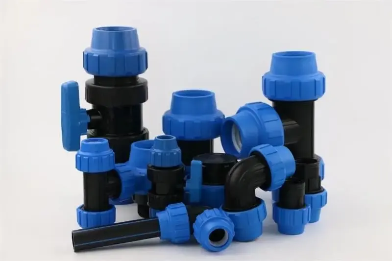 The manufacturer supplies PE quick connection irrigation pipe fittings PE quick connection tee quick connection Pipe Fitting