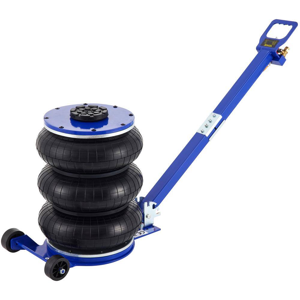 VEVOR Triple Bag Air Jack 11000 lbs. Load Air Bag Jack Fast Lift Up to 15.75 in. 3 to 5S with Adjustable Handle for Cars Blue QNQJD6TLSDDJBS001V0