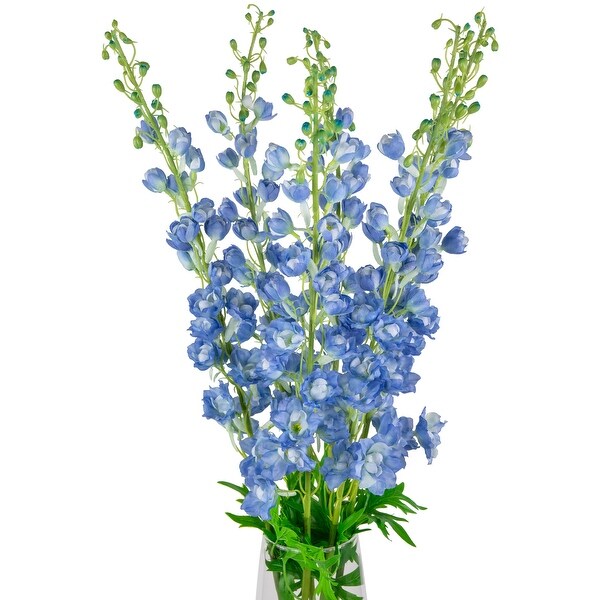 real touch™ blue delphinium artificial floral stems set of 6 40