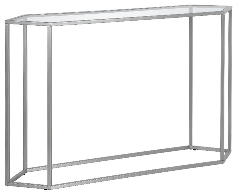 Henn ampHart 48 quotSilver Console Table   Contemporary   Console Tables   by Homesquare  Houzz