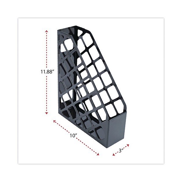 Universal Recycled Plastic Magazine File 11 3 4 X 3 X 9 1 2 Black 08118