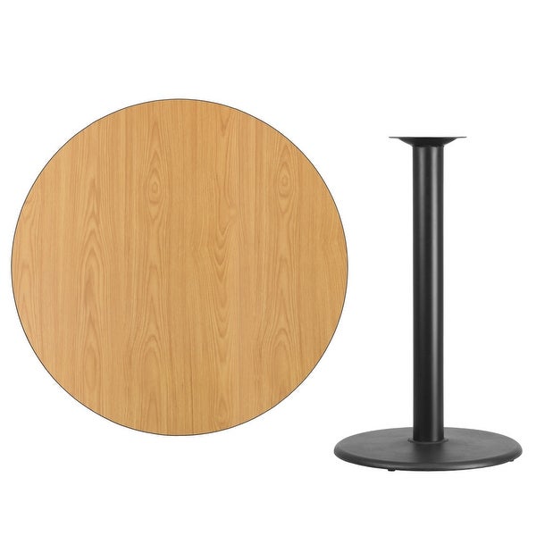 42'' Round Laminate Table Top with 24'' Round Bar Height Table Base