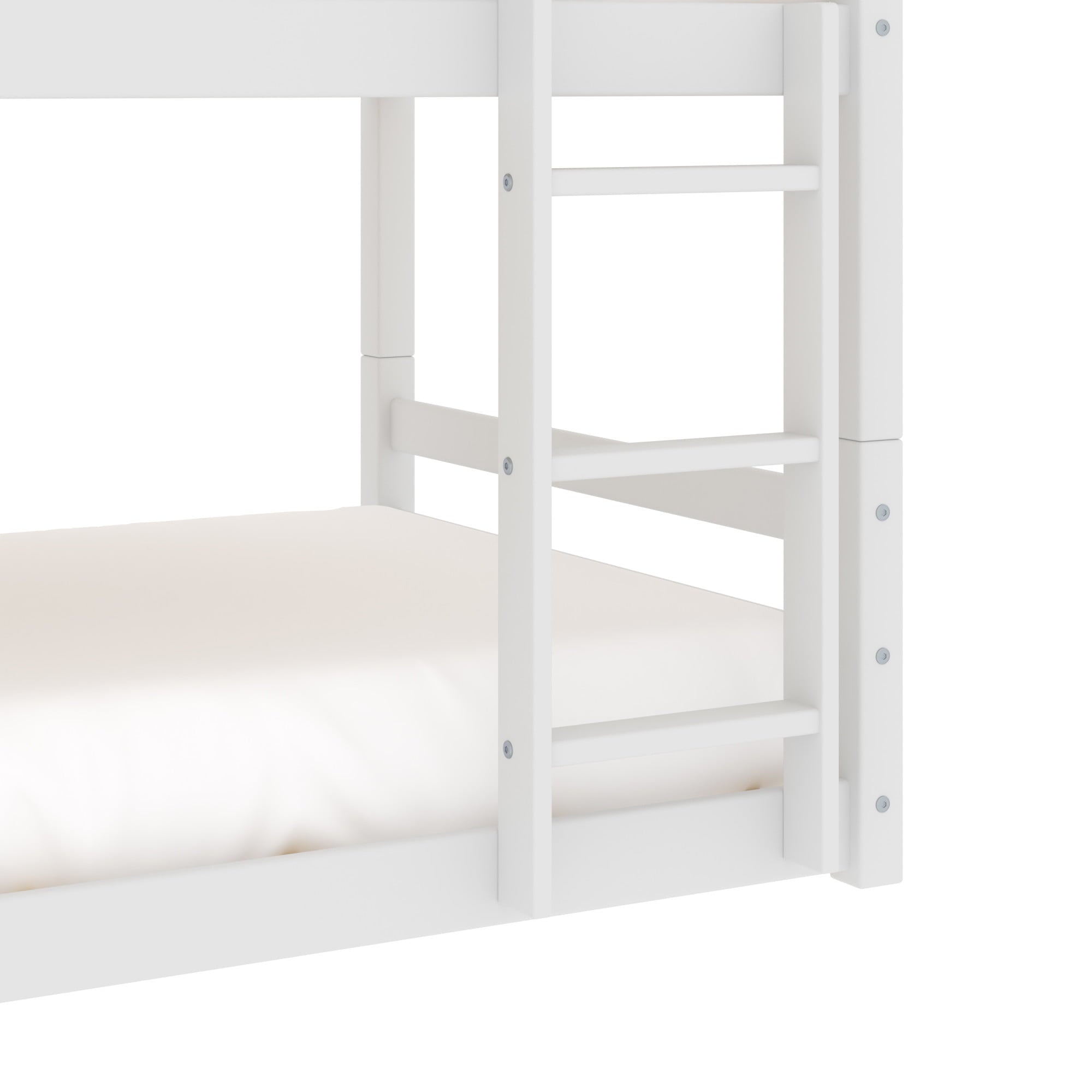 Campbell Wood Triple Twin Convertible Bunk Bed, White