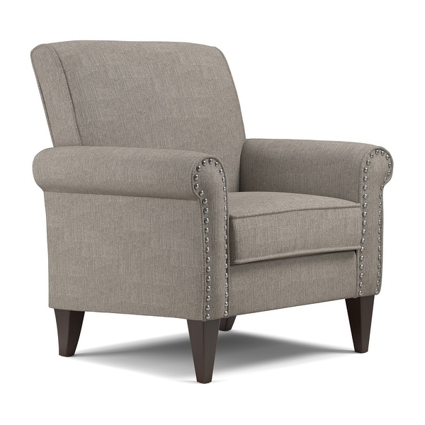 Copper Grove Herve Dove Grey Linen Arm Chair