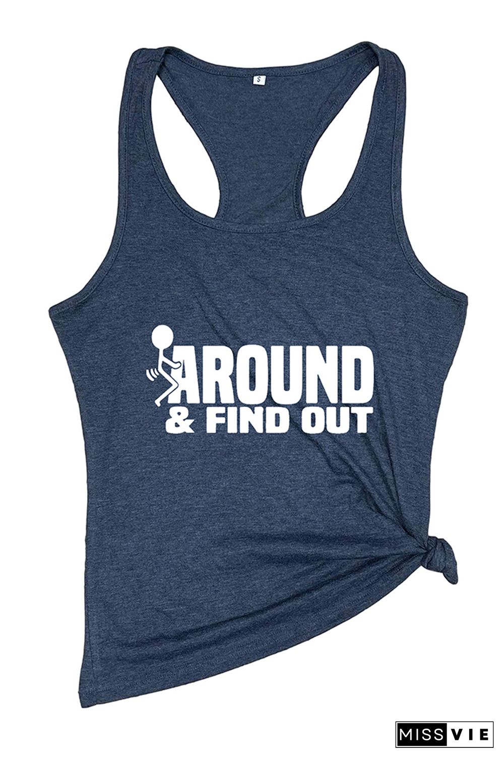 Fck Around And Find Out, Sarcastic Funny, Wine Glass Sleeveless Tank Top Wholesale