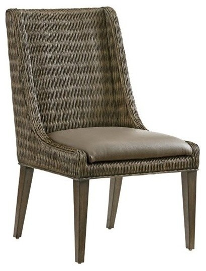 Brandon Woven Side Chair   Tropical   Dining Chairs   by Homesquare  Houzz