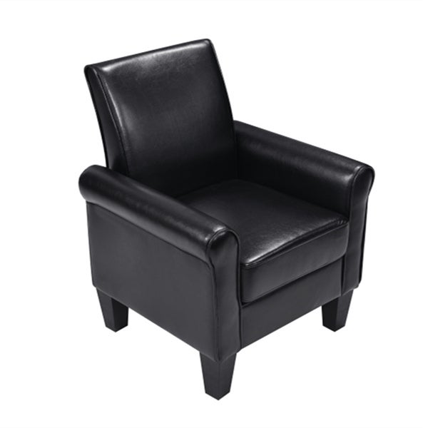 Modern Armchair Accent Chair in PU leather with Padded Seat - 30Wx30Dx35H