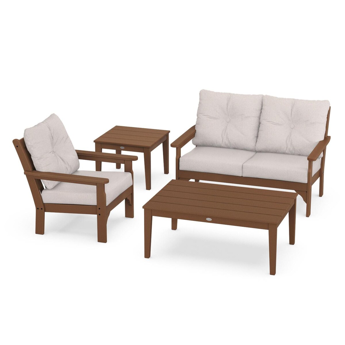 POLYWOOD Vineyard 4-Piece Deep Seating Set w/ Side Table