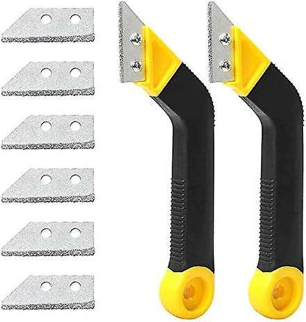 2 x 8 Angled Mortar Hand Saw Tiles Mortar Saw Mortar Removal Tool Surfaces Sheets for Cleaning Tiles