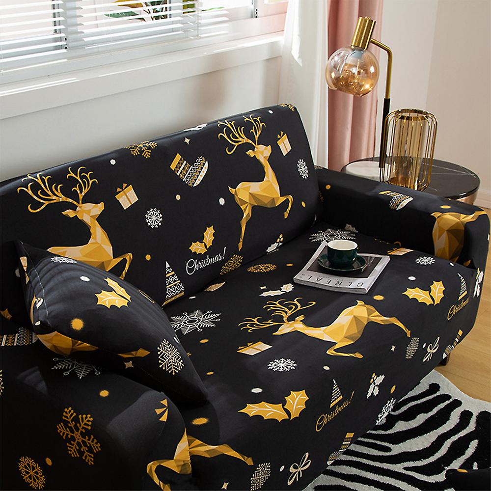 Born Pretty 1 Piece Stretch Sofa Cover-polyester Spandex Printed Seat Fabric-armchair Protector With Elastic Bottom And Non-slip Foam