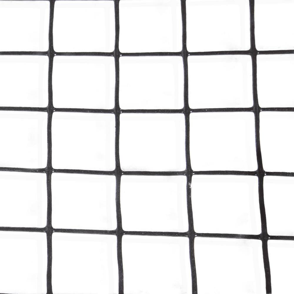 Fencer Wire 4 ft. x 50 ft. 16-Gauge Black PVC Coated Welded Wire Mesh Size 1.5 in. x 1.5 in. WV16-B4X50M1H1H