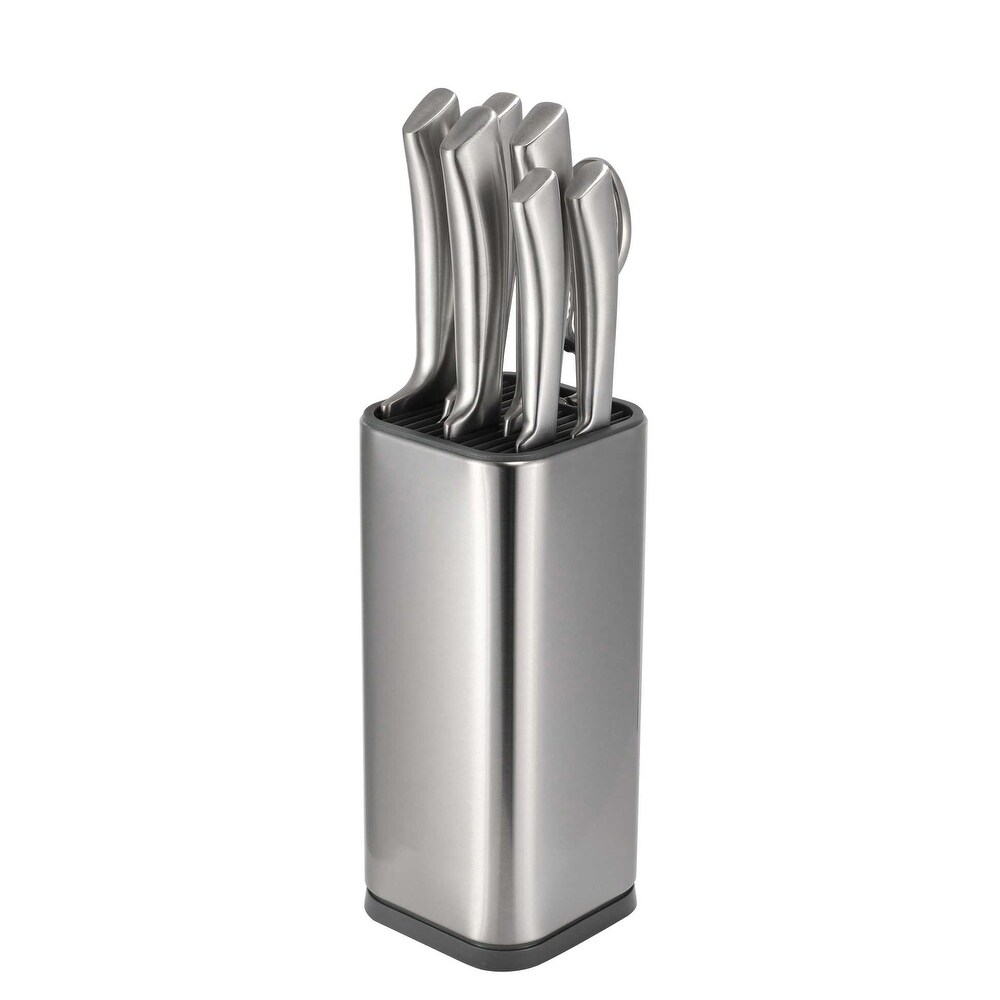 Dura Living Universal Knife Block Holder  Stainless Steel Organizer  Space Saving Storage Stand  (knives not in included)