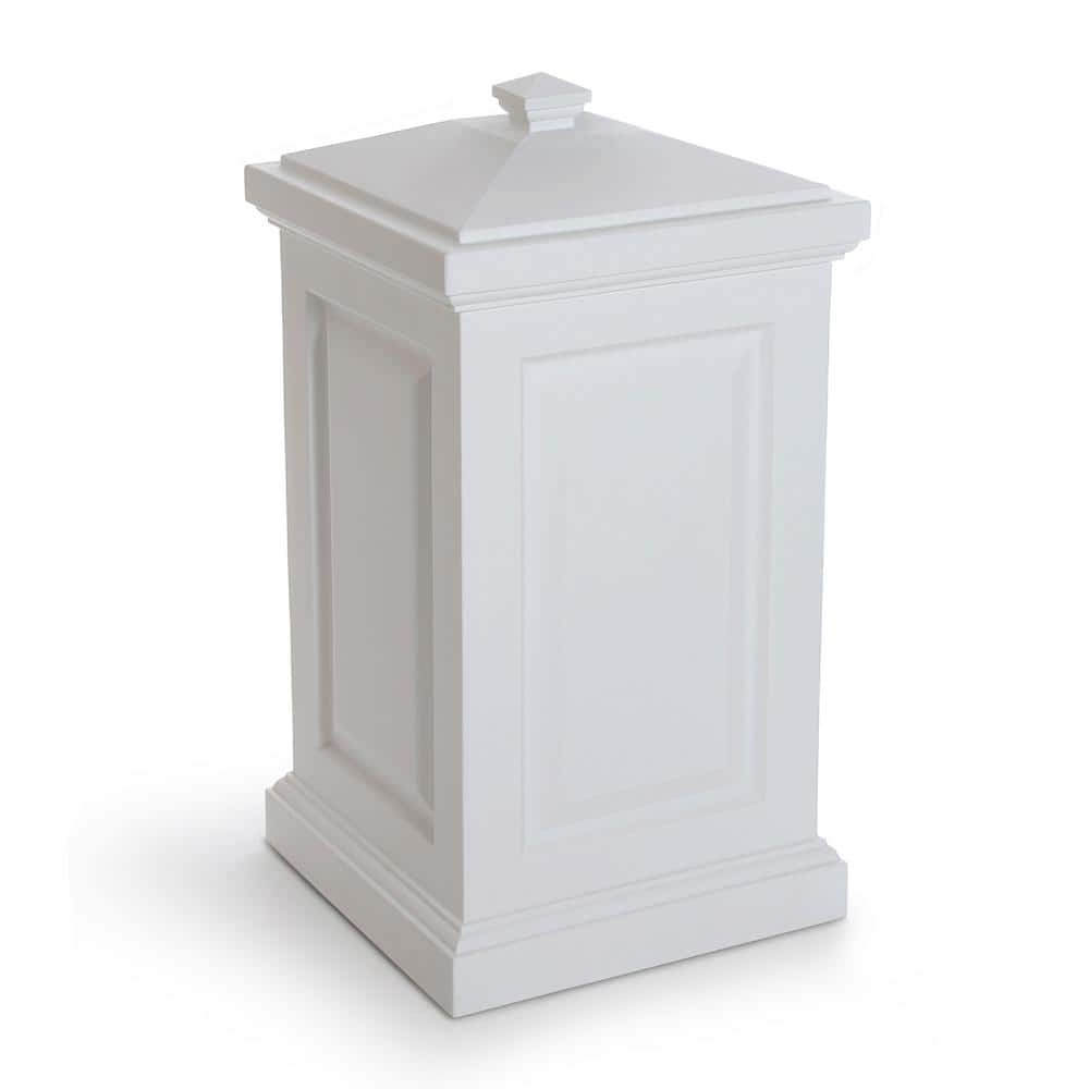 Mayne Bershire 45 Gal. Polyethylene White Storage Bin 4835-W