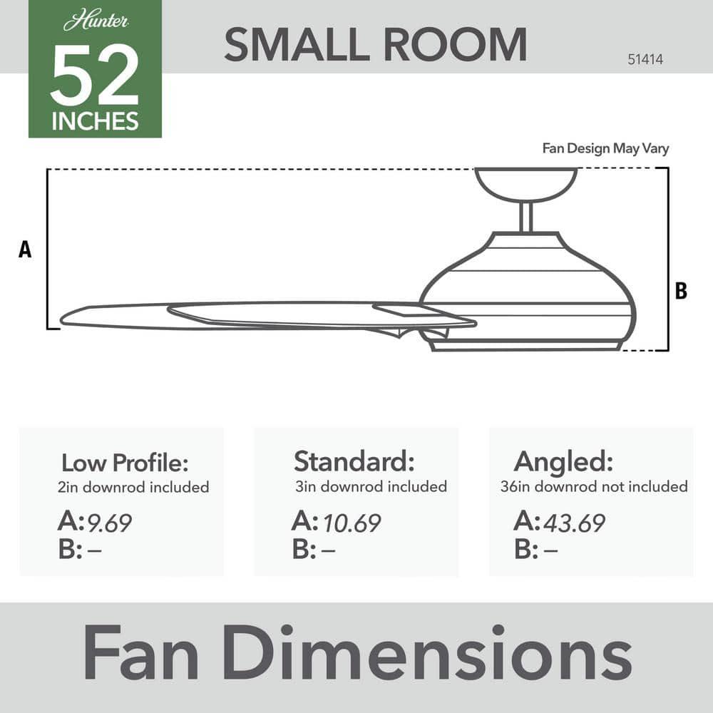 Hunter Woodfield 52 in Indoor Noble Bronze Ceiling Fan with Wall Switch