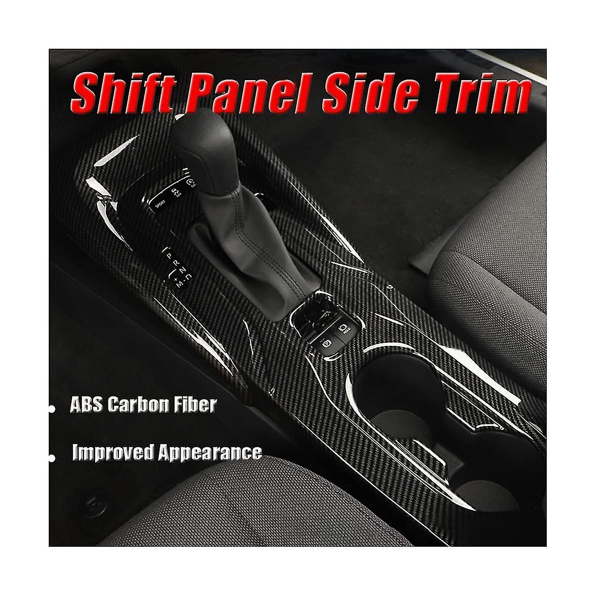 For 2020-2022 Center Console Gear Shift Panel Frame Cup Holder Cover Trim Accessories ，abs Carbon F