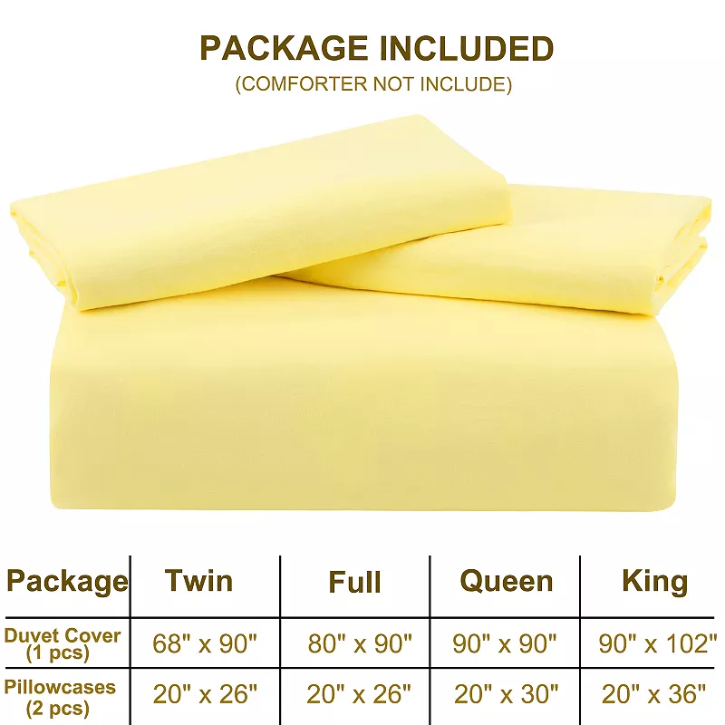 3 Pieces Microfiber Soft Breathable Duvet Cover Set King