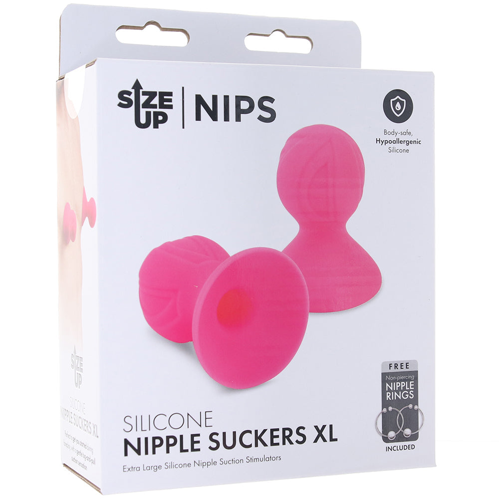 Size Up XL Silicone Nipple Suckers in Pink