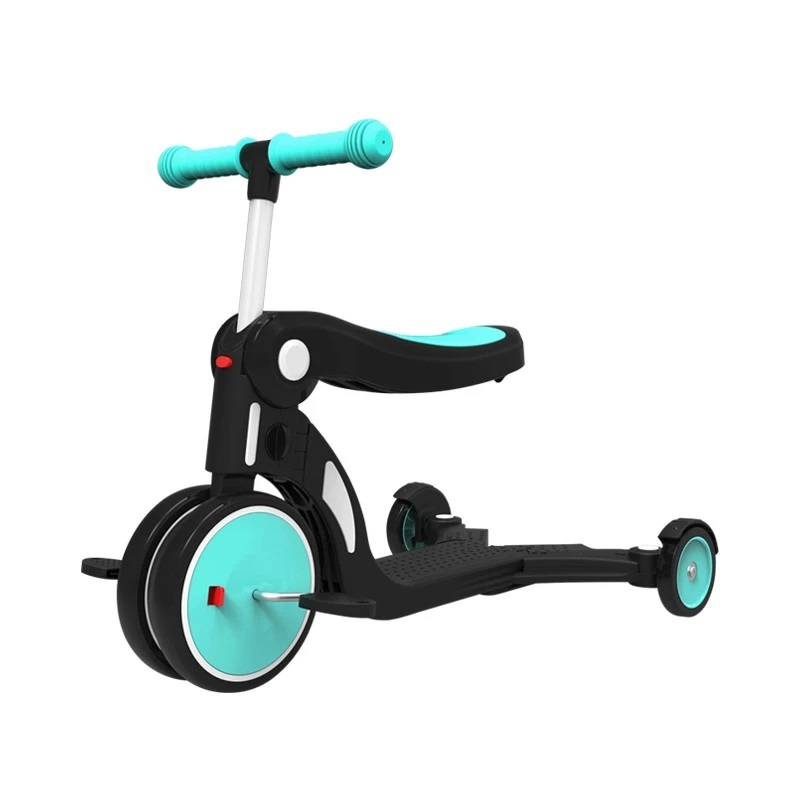 BEBEHOO 5 in 1 Multi Tricycle Kids Balance Bike Kick Scooter