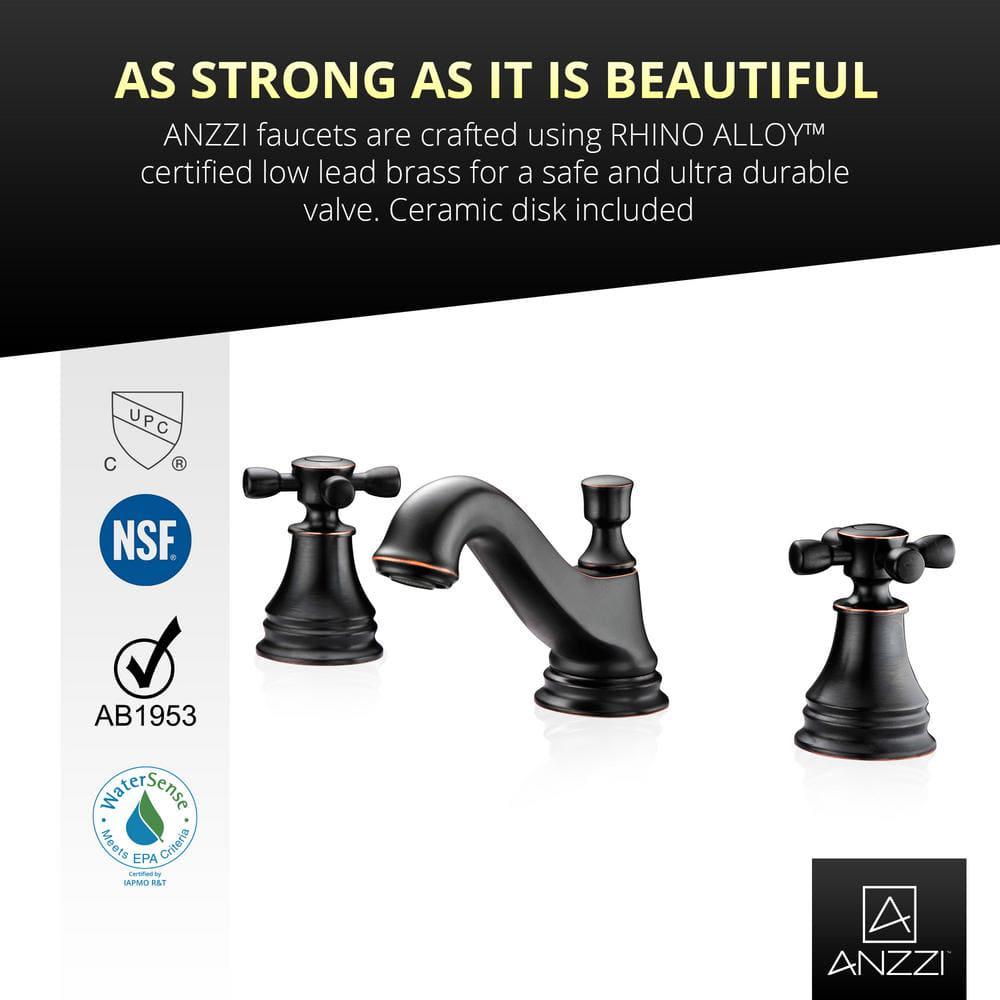 ANZZI Melody Series 8 in Widespread 2Handle MidArc Bathroom Faucet in Oil Rubbed Bronze