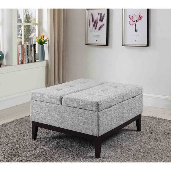 18 Tall Dual Lift Coffee Table with Storage  Beig...