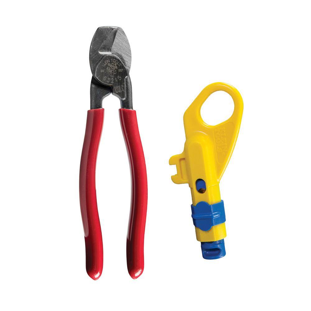 Klein Tools Compact Cable Cutter and Radial Stripper Tool Set (2-Piece) M2O41191KIT