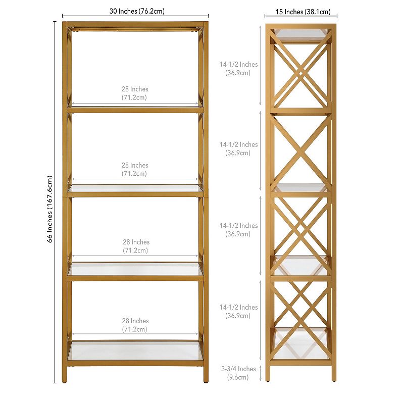 Finley and Sloane Celine 4-Shelf Bookcase