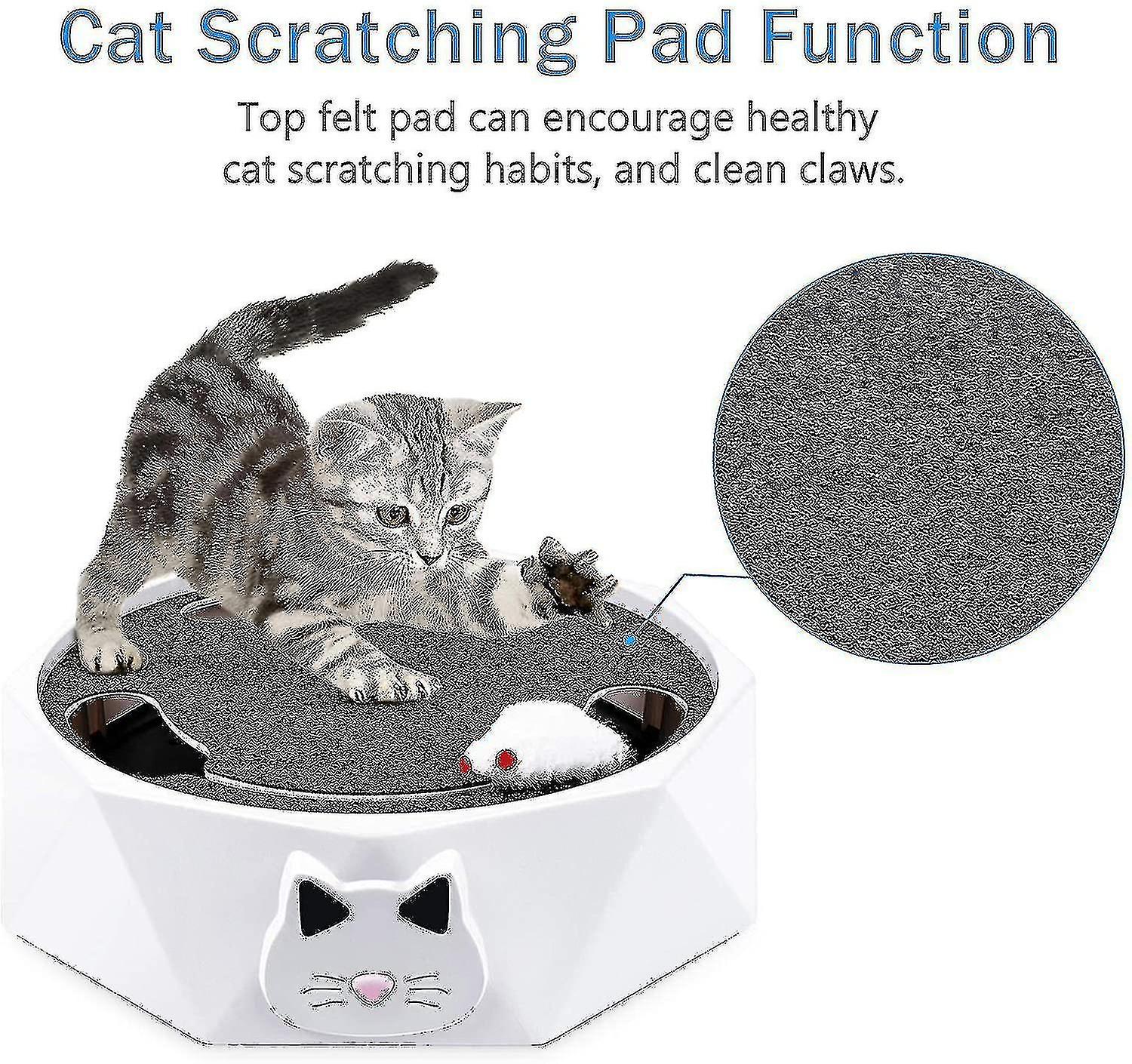 Cat Toy With Running Mouse Interactive Electronic Squeaky Mouse Kitten Toy