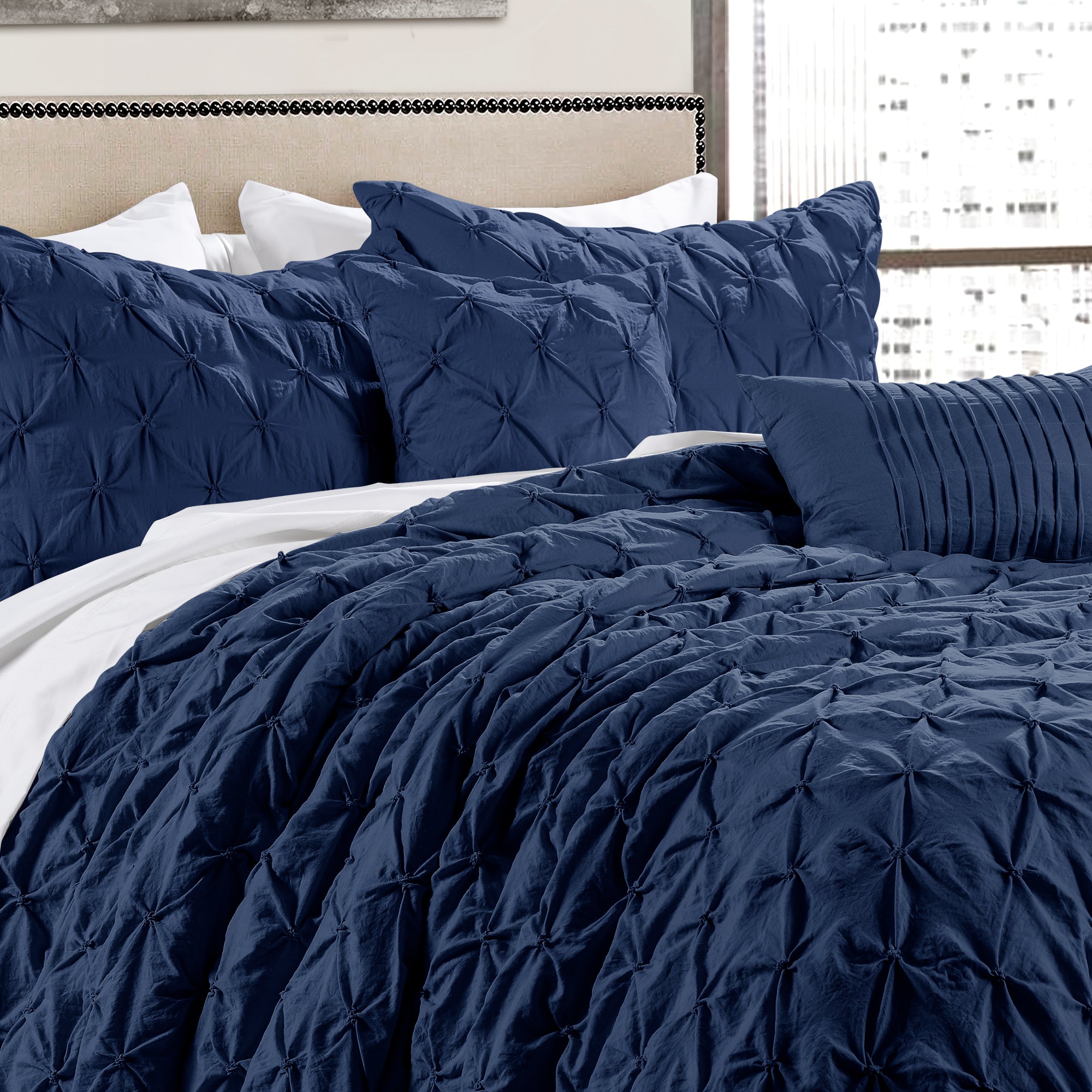 Ravello Pintuck 5 Piece Comforter Set