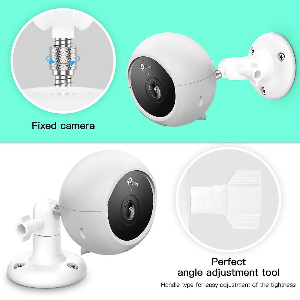 White Wall Mount Bracket For Kasa Cam Outdoor (kc200) Protective Weatherproof Cover+flexible Adjustable Security Mount Indoor And Outdoor Use