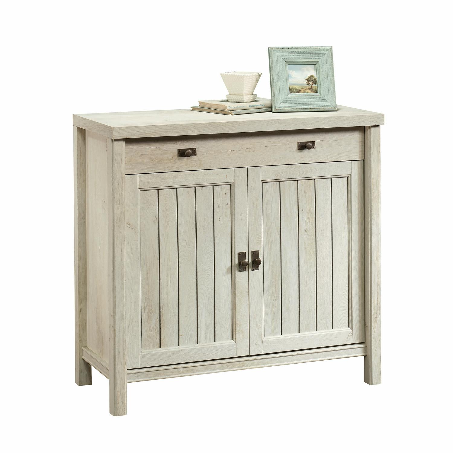 Sauder Costa Accent Storage Cabinet， Chalked Chestnut Finish