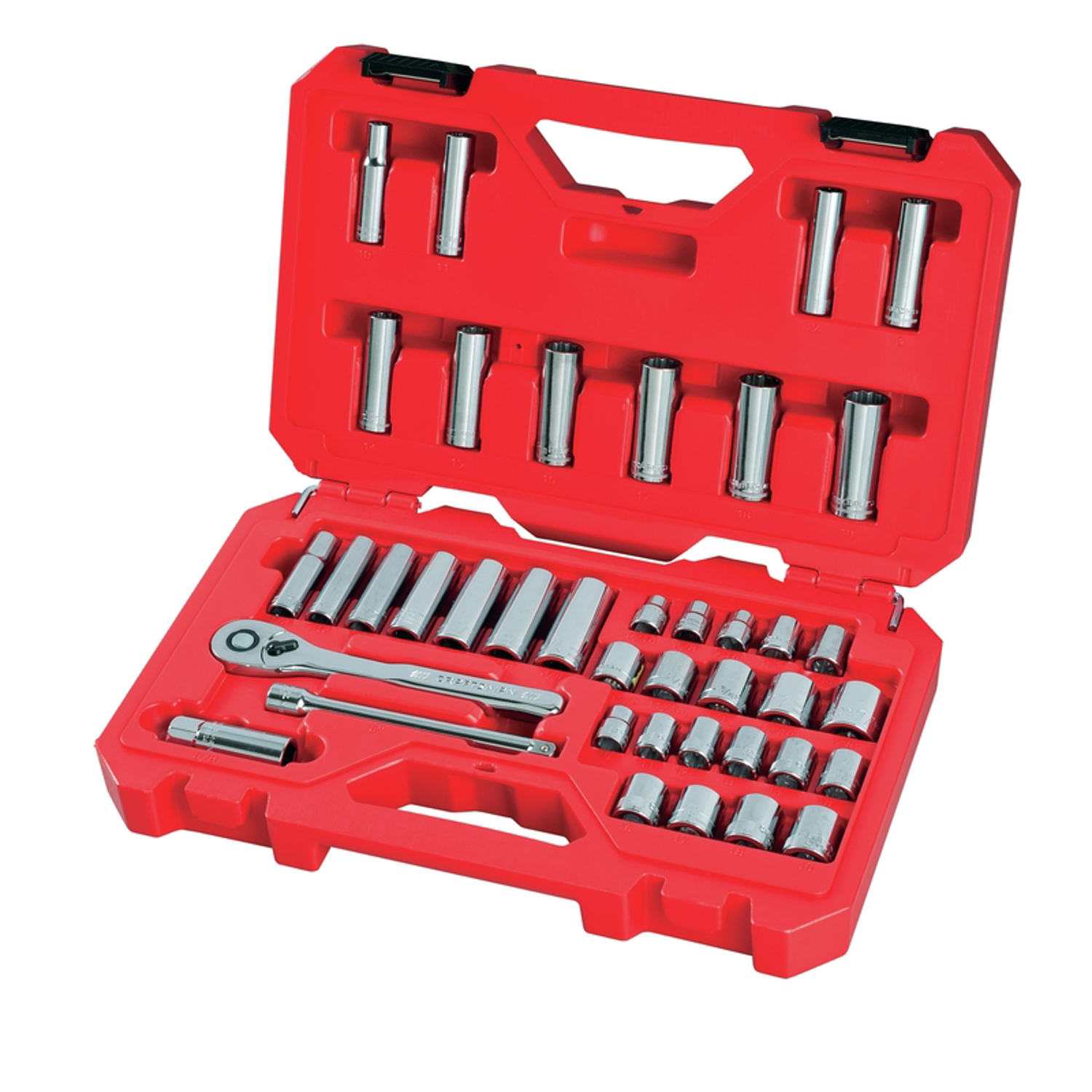 Craftsman 3/8 in. drive Metric and SAE 6 Point Mechanic\u0027s Tool Set 40 pc