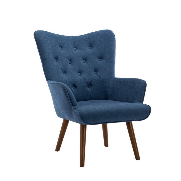 Porthos Home Harlem Accent Chair， Polyester Wingback， Wooden Legs