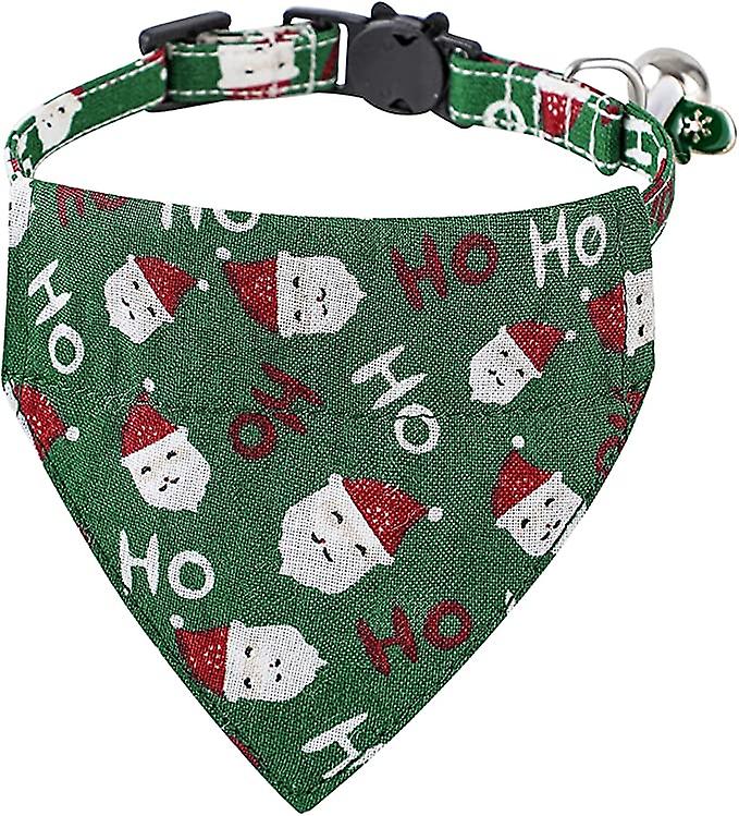 Pet Collar Adjustable Size Buckle Design Non-fading Breathable Anti-suffocation Santa Claus Pet Triangular Scarf Cat Supplies Pet