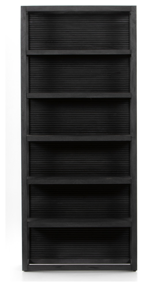 Lorne Bookshelf  Dark Reeded Totem   Transitional   Bookcases   by Four Hands  Houzz