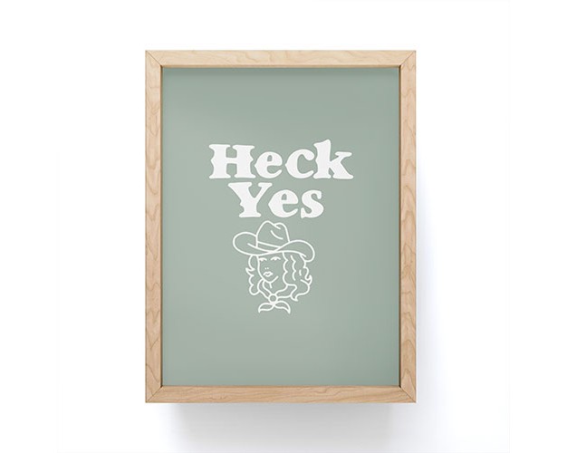 Nick Quintero Heck Yes I Framed Mini Art Print Society6