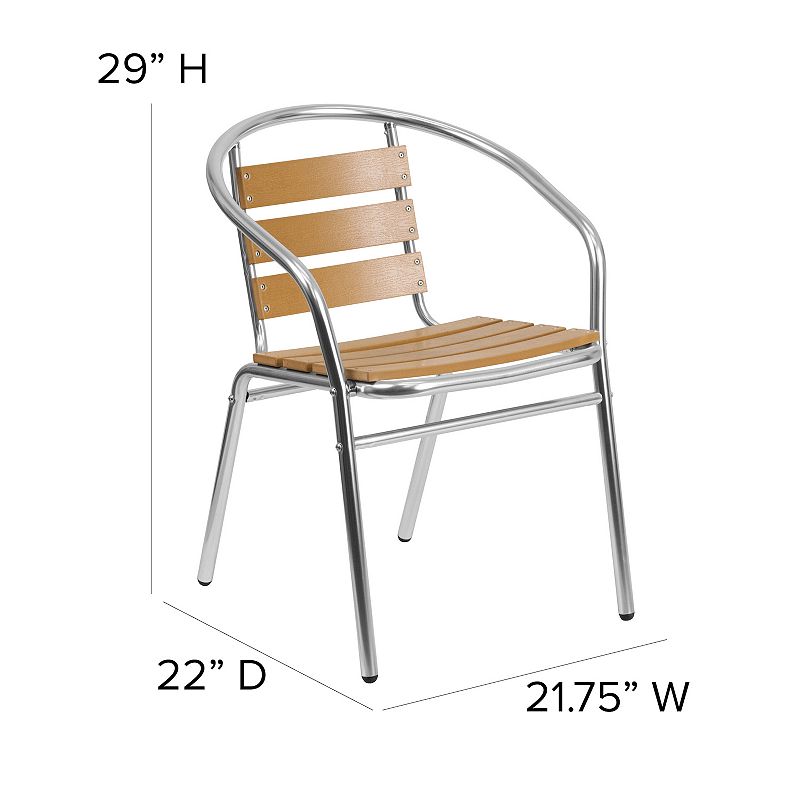 Flash Furniture Lila Commercial Indoor / Outdoor Restaurant Stacking Chair