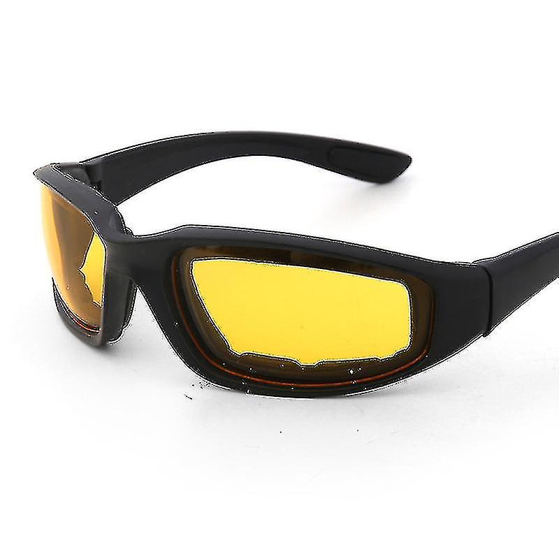 Men's And Women's Outdoor Riding Eye Protection Ski Eyes Windproof Sports Glasses Windproof Sand Bike Riding Glasses， 150mm， Yellow