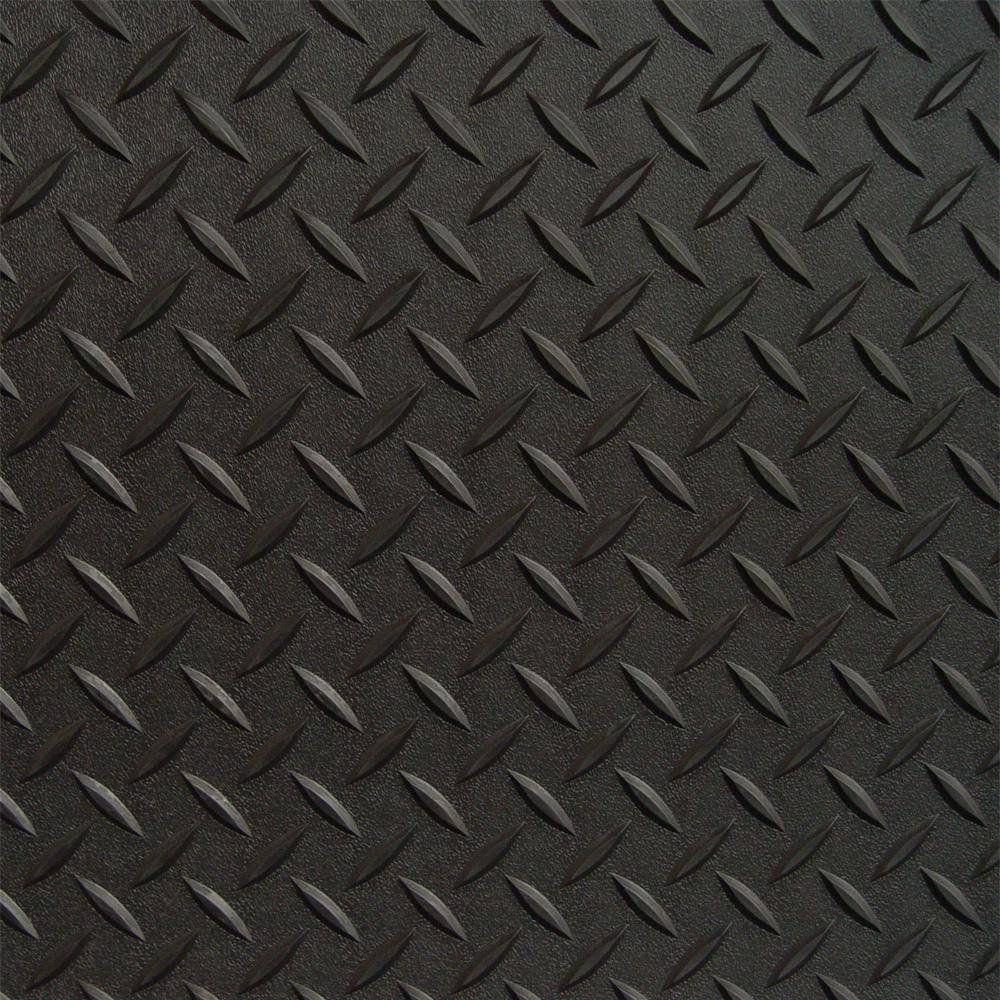 Diamond Deck (2) 5 ft. x 24 ft. Black Textured PVC Garage Flooring 1 Car Garage Kit 84100