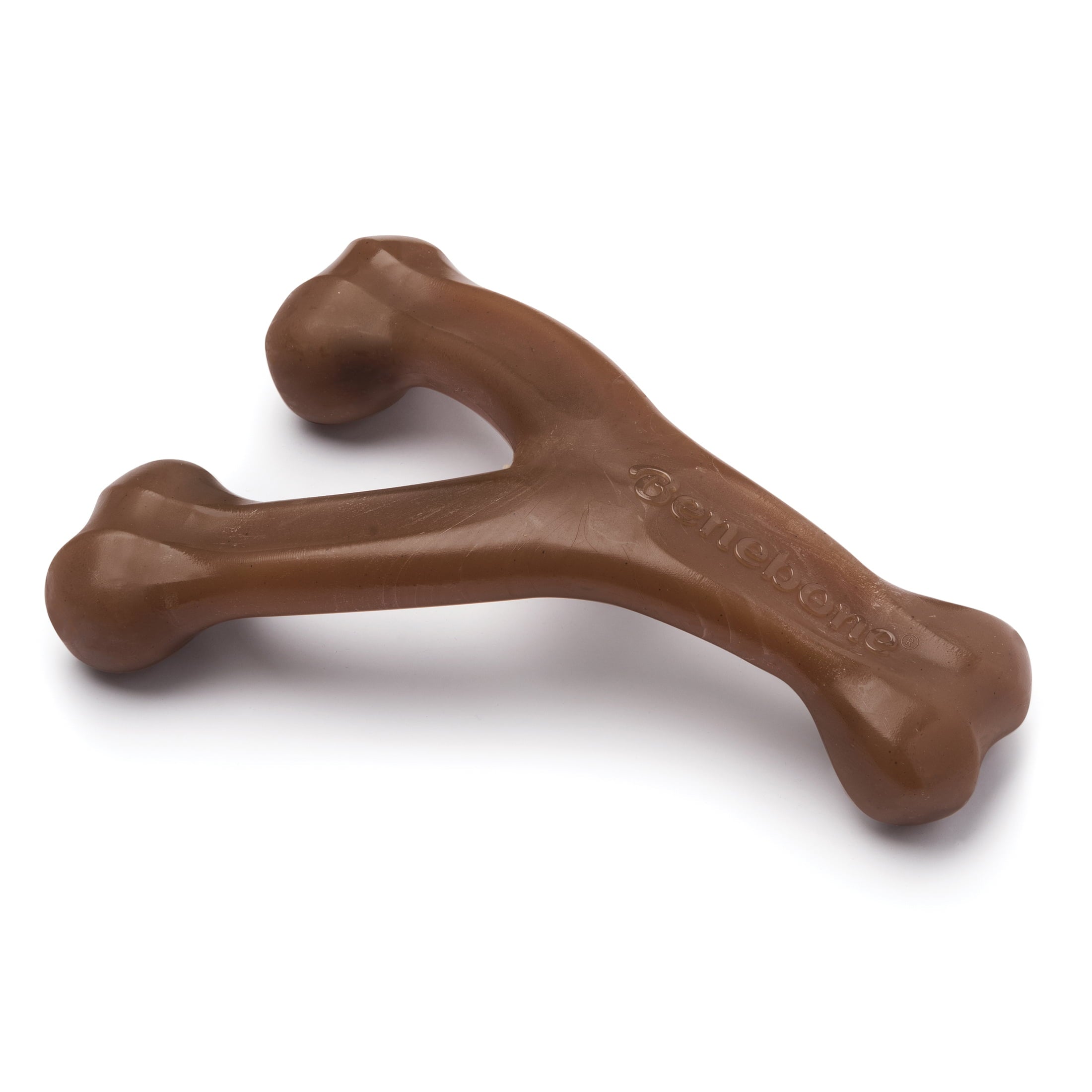 Benebone Real Peanut Durable Wishbone Dog Chew Toy， Medium