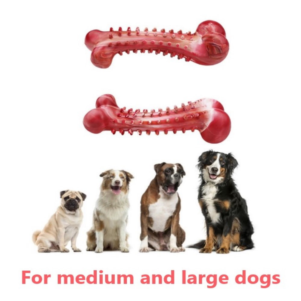 Movsou Durable Dog Chew Toys Dog Toys for Aggressive Chewer Tough Natural Rubber and Teeth Cleaning Chewing Bones for Large/Medium Dogs