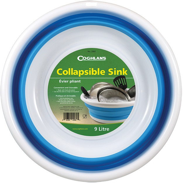 Coghlan x27 s Camping Outdoor Collapsible Sink White blue